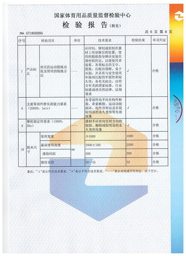 肋木检验报告